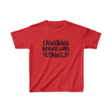 Christmas Begins with Christ Unisex Kids Heavy Cotton Graphic Tees! Foxy Kids! Winter Vibes!