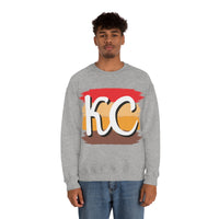 Kansas City Football Paint Stripe Vintage KC Unisex Heavy Blend Crewneck Sweatshirt! Football Season!