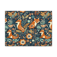 Vintage 70's Inspired Floral Foxy Canvas Gallery Wraps!