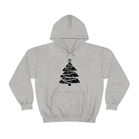 Christmas Tree Wrap Minimalistic Design Unisex Heavy Blend Hooded Sweatshirt! Winter Vibes!