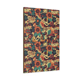 Vintage 70's Inspired Musical Notes Floral Canvas Gallery Wraps!