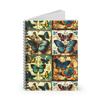 Vintage 70's Inspired Butterfly Quilt Print Spiral Journal!