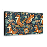 Vintage 70's Inspired Floral Foxy Canvas Gallery Wraps!