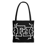 Freckled Fox Company 2023 Branded Merch White and Black Logo AOP Tote Bag! Spring Vibes! Merch!