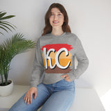 Kansas City Football Paint Stripe Vintage KC Unisex Heavy Blend Crewneck Sweatshirt! Football Season!