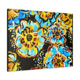 Blue Wildflowers Original Print Painting Canvas Gallery Wraps!