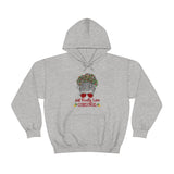 Just Really Love Christmas Bun Girl Unisex Heavy Blend Hooded Sweatshirt! Winter Vibes!