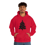 Star Christmas Tree Minimalistic Design Unisex Heavy Blend Hooded Sweatshirt! Winter Vibes!