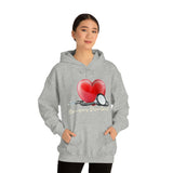 Valentines Day Stethoscope Heart Hug Emergency Department Unisex Heavy Blend Hooded Sweatshirt! Spring Vibes!