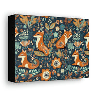 Vintage 70's Inspired Floral Foxy Canvas Gallery Wraps!