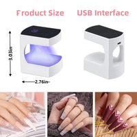 Compact UV LED Nail Dryer - Portable Mini Gel Lamp with USB, Perfect for Home & Travel