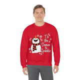 Tis The Season To Sparkle Snowman Unisex Heavy Blend Crewneck Sweatshirt! Winter Vibes!