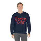 Kansas City Football Unisex Heavy Blend Crewneck Sweatshirt! Football Season!