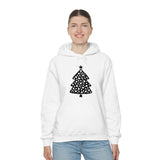 Christmas Tree Polka Dot Minimalistic Unisex Heavy Blend Hooded Sweatshirt! Winter Vibes!