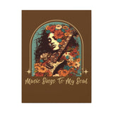 Vintage 70's Inspired Music Sings To My Soul Canvas Gallery Wraps!