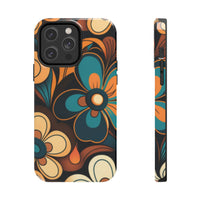 Vintage Florals Brown and Teal Tough Phone Cases, Case-Mate!