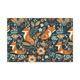 Vintage 70's Inspired Floral Foxy Canvas Gallery Wraps!