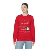 Valentines Day Emergency Department Stethoscope Heart Unisex Heavy Blend Crewneck Sweatshirt! Spring Vibes!