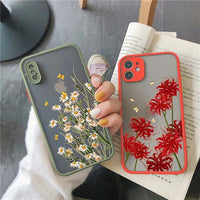 Lavender Butterfly Higan Flower Shockproof Phone Case for Various iPhone Models