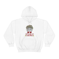 Just Really Love Christmas Bun Girl Unisex Heavy Blend Hooded Sweatshirt! Winter Vibes!