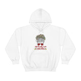 Just Really Love Christmas Bun Girl Unisex Heavy Blend Hooded Sweatshirt! Winter Vibes!