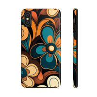 Vintage Florals Brown and Teal Tough Phone Cases, Case-Mate!