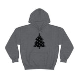 Star Christmas Tree Minimalistic Design Unisex Heavy Blend Hooded Sweatshirt! Winter Vibes!