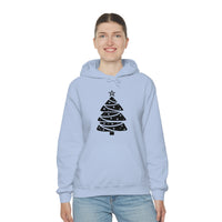 Christmas Tree Wrap Minimalistic Design Unisex Heavy Blend Hooded Sweatshirt! Winter Vibes!