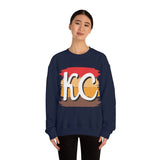 Kansas City Football Paint Stripe Vintage KC Unisex Heavy Blend Crewneck Sweatshirt! Football Season!