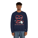 Valentines Day Emergency Department Stethoscope Heart Unisex Heavy Blend Crewneck Sweatshirt! Spring Vibes!