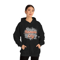 Kansas City Football Grey and Pink Leopard Print Unisex Heavy Blend Hooded Sweatshirt! Football Season!