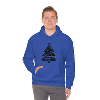 Christmas Tree Wrap Minimalistic Design Unisex Heavy Blend Hooded Sweatshirt! Winter Vibes!