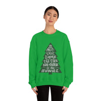 It's What is Around the Tree That Matters Unisex Heavy Blend Crewneck Sweatshirt! Winter Vibes!