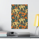 Vintage 70's Inspired Elephant Florals Canvas Gallery Wraps!