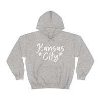 Kansas City Football White Logo Unisex Heavy Blend Hooded Sweatshirt! Football Season!