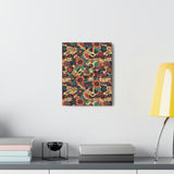 Vintage 70's Inspired Musical Notes Floral Canvas Gallery Wraps!