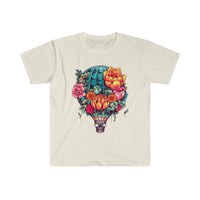 Floral Hot Air Balloon Boho Succulent Plants Unisex Graphic Tees! Summer Vibes!