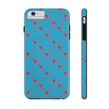 Valentines Day Tic Tac Toe Hearts Blue Tough Phone Cases, Case-Mate! Spring Vibes!