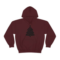 Christmas Tree Polka Dot Minimalistic Unisex Heavy Blend Hooded Sweatshirt! Winter Vibes!