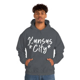 Kansas City Football White Logo Unisex Heavy Blend Hooded Sweatshirt! Football Season!