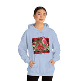 Buffalo Print Cardinal Holiday Unisex Heavy Blend Hooded Sweatshirt! Winter Vibes!