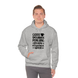 Coffee... Because Punching People is Frowned Upon! Unisex Heavy Blend Hooded Sweatshirt! Sarcastic Vibes!