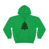 Christmas Tree Polka Dot Minimalistic Unisex Heavy Blend Hooded Sweatshirt! Winter Vibes!