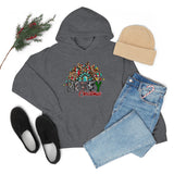 Merry Christmas Sunflower Holiday Unisex Heavy Blend Hooded Sweatshirt! Winter Vibes!