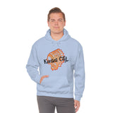 Kansas City Football Chief Outlined Unisex Heavy Blend Hooded Sweatshirt! Football Season!