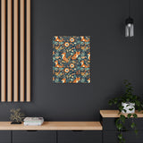 Vintage 70's Inspired Floral Foxy Canvas Gallery Wraps!