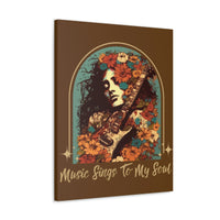 Vintage 70's Inspired Music Sings To My Soul Canvas Gallery Wraps!