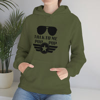 Talk to Me Pop Pop Unisex Heavy Blend Hooded Sweatshirt! Grandparent Vibes! Fathers Day!