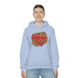 Kansas City Football Leopard Print Unisex Heavy Blend Hooded Sweatshirt! Football Season!