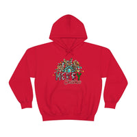 Merry Christmas Sunflower Holiday Unisex Heavy Blend Hooded Sweatshirt! Winter Vibes!